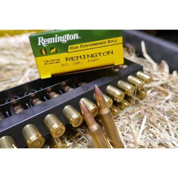 20 cartouches en 222 REMINGTON 50 gr PSP