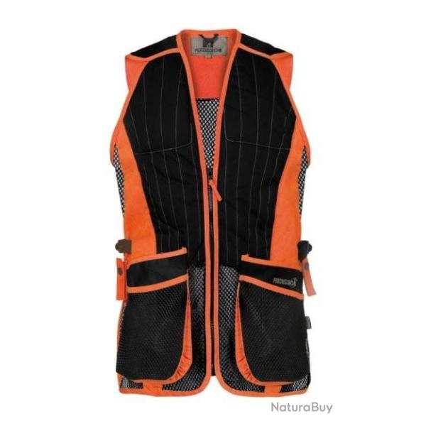 Promo ! Gilet de Ball Trap Percussion Noir Orange