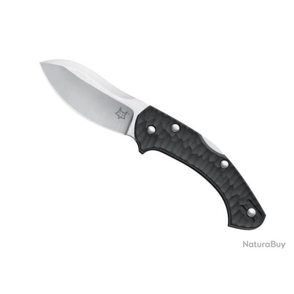 BEL1009 COUTEAU FOX KNIVES "ZERO" LAME ACIER MANCHE 10CM NOIR NEUF