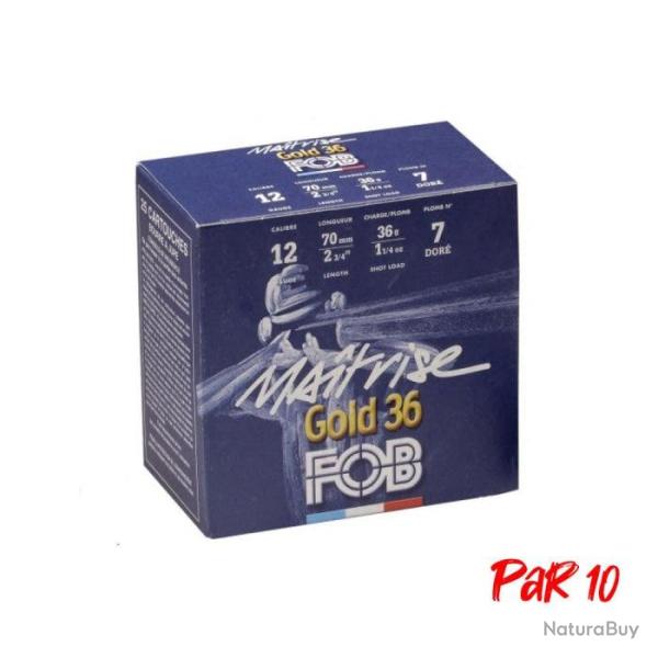 Cartouches FOB Maitrise Gold 36 Cal.12 70 36 g Par 10