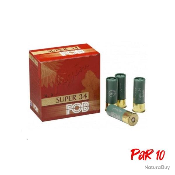 Cartouches de chasse FOB Super 34 Cal.12 70 34 g Par 10
