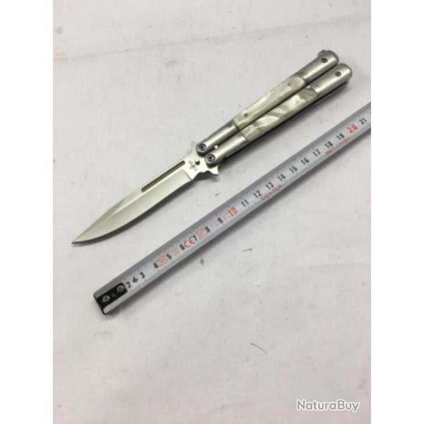 Couteau papillon third inox / nacrine