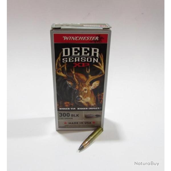 1 boite de 20 cartouches Winchester, cal 300 Blackout, extreme point 150 grains