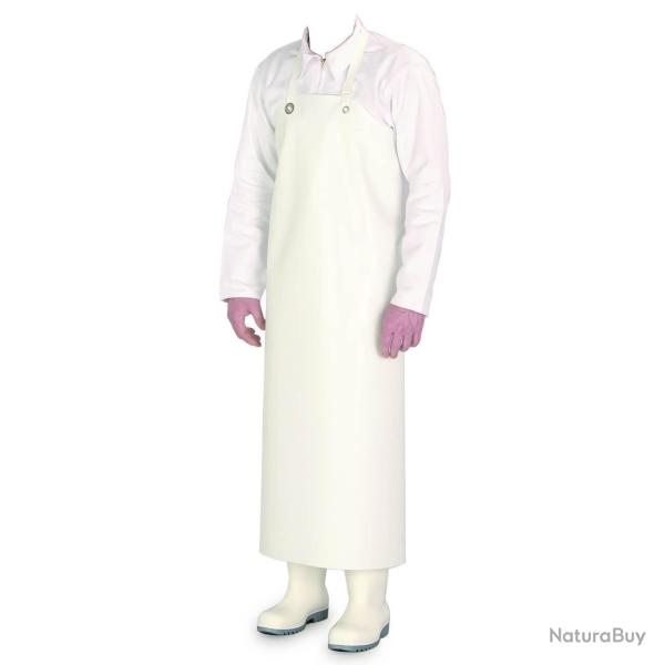 TABLIER PROFESSIONNEL PVC BLANC TOUS USAGES 75X100CM