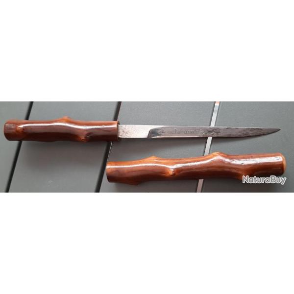 Stylet ancien lame grav�e "Souvenir de Luchon" France 19� Si�cle Bois naturel