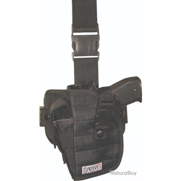 Holster de cuisse noir gaucher | Swiss arms (0870 0017)