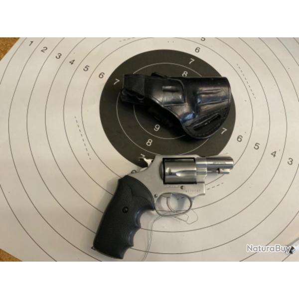 REVOLVER ROSSI INOXYDABLE MD 87 CAL 38 SP + HOLSTER