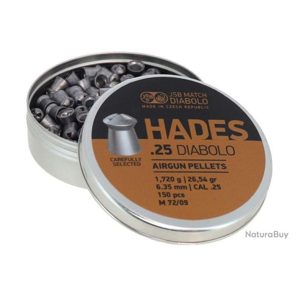 150 plombs JSB HADES cal 6.35 mm