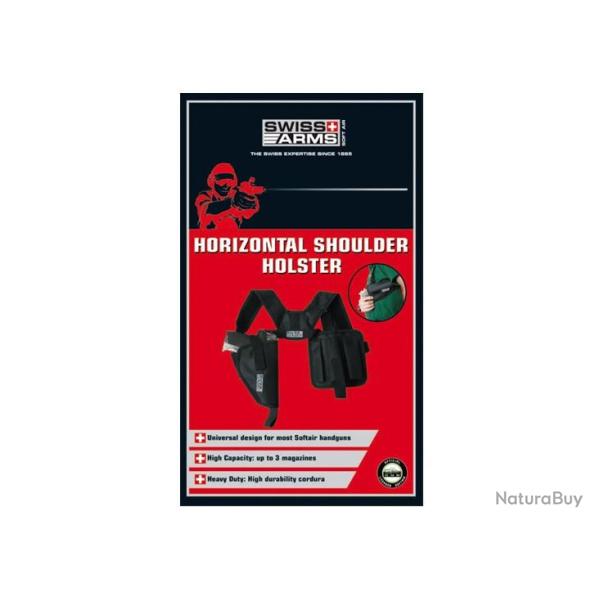 Holster d'�paule horizontal noir pour droitier | Swiss arms (603612 | 3559966036129)