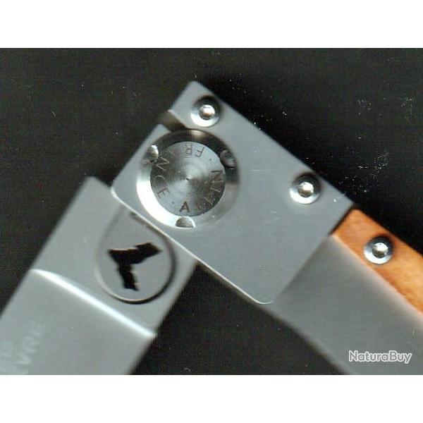 ALPIN olivier grav� INITIALES GRATUIIT couteau