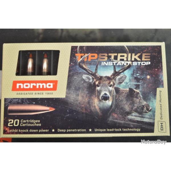 1 BOITE DE 20 BALLES NORMA CALIBRE 308 WIN TIPSTRIKE SILENCER  11G/170 GR NEUVE