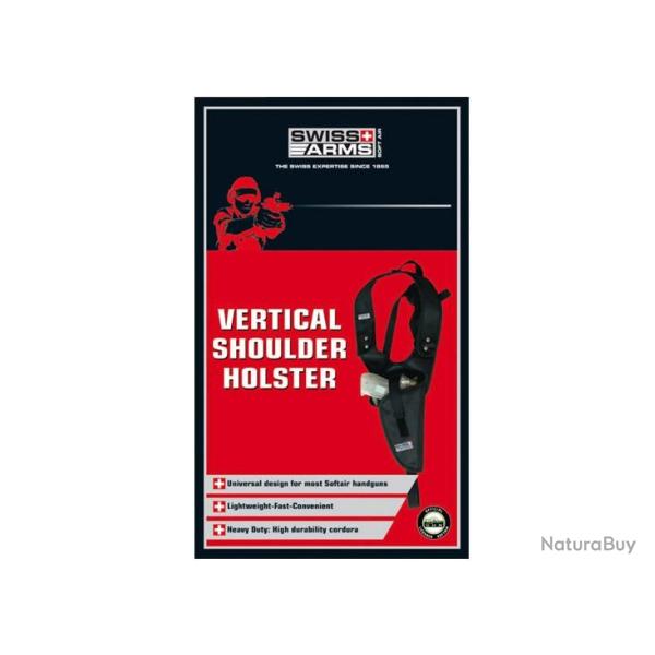 Holster d'�paule vertical noir droitier | Swiss arms (0871 0007)