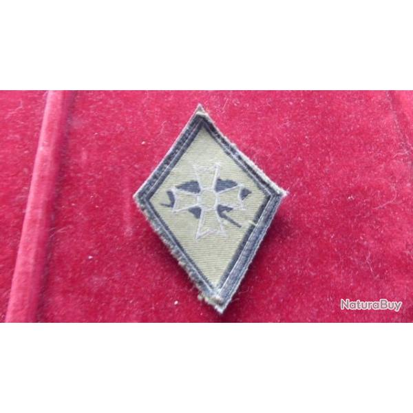 ECUSSON TISSU LOSANGE MANCHE BASSE VISIBILITE 1 DIVISION BLINDEE