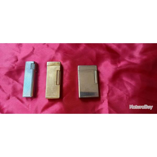 lot de 3 briquets vintage  pour collection