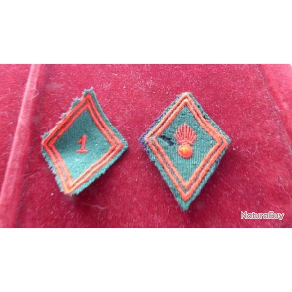 ECUSSON TISSU LOSANGE MANCHE ANCIEN TRAIN 1