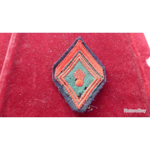 ECUSSON TISSU LOSANGE MANCHE ANCIEN TRAIN 1ERE CLASSE