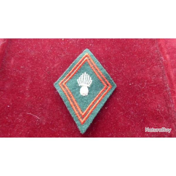 ECUSSON TISSU LOSANGE MANCHE ANCIEN TRAIN FLAMME ARGENT