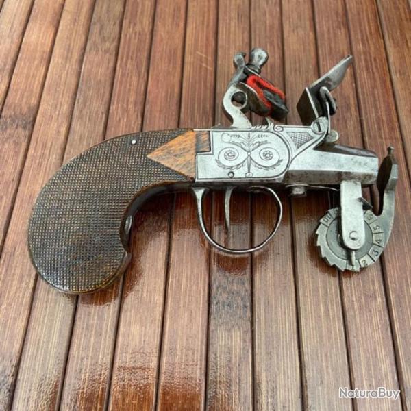 BEAU ET RARE PISTOLET �PROUVETTE � SILEX.