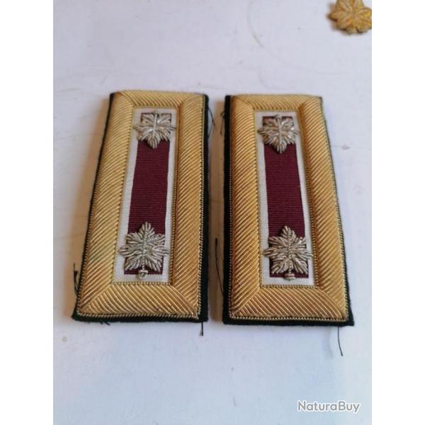 2 epaulettes grades officier de sortie arm�e us LIEUTENANT COLONEL WW2 original 1