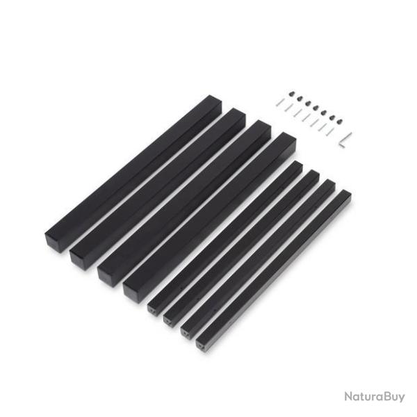 Pieds carr�s et cadre de table Emuca 750x750mm acier peint en noir