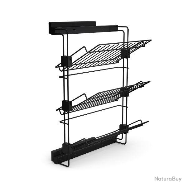 Porte-chaussures latral coulissant Emuca pour placards et dressing Hack ct gauche acier peint en 