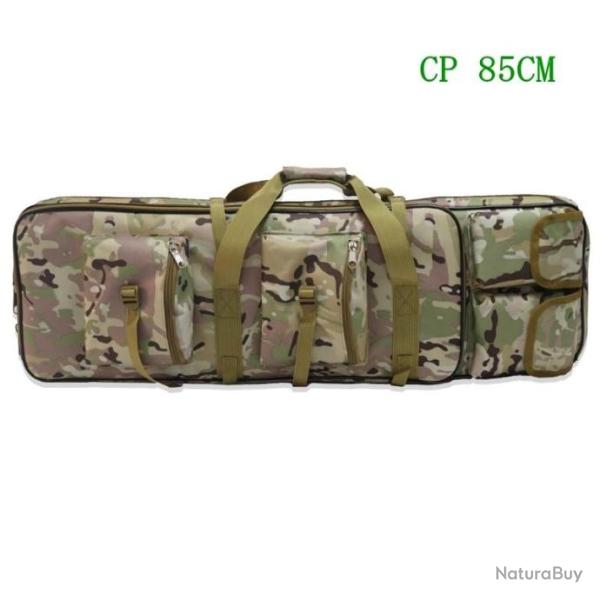 Housse pour carabine avec de nombreux rangements - 85cm camouflage