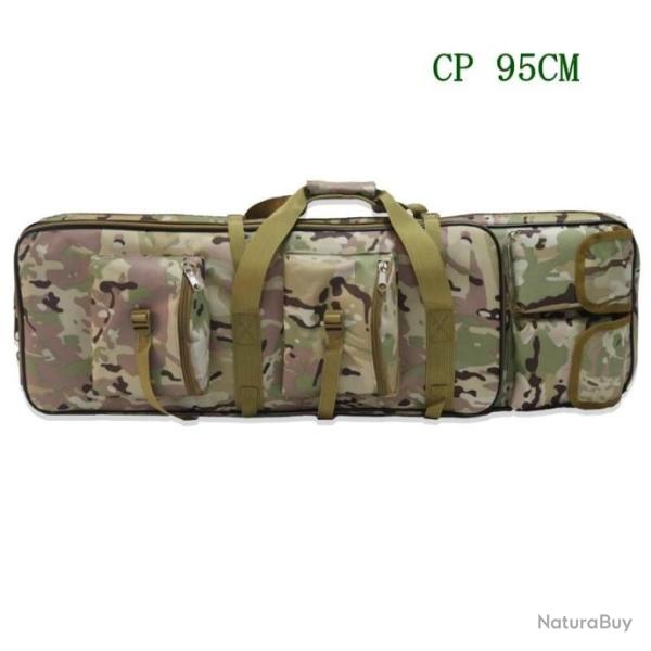 Housse pour carabine avec de nombreux rangements - 95cm camouflage
