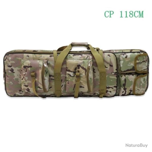 Housse pour carabine avec de nombreux rangements - 118cm camouflage