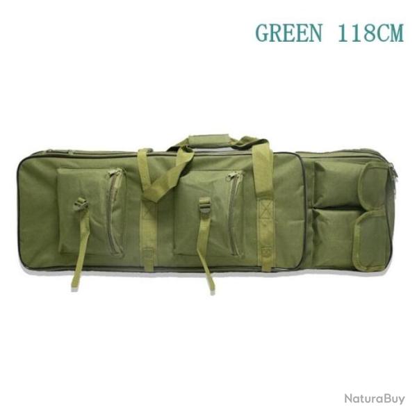 Housse pour carabine avec de nombreux rangements - 118cm Vert
