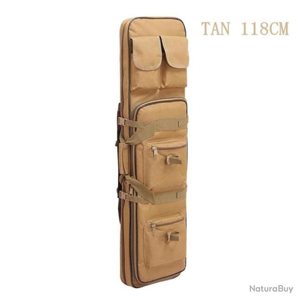 Housse pour carabine avec de nombreux rangements - 118cm Tan