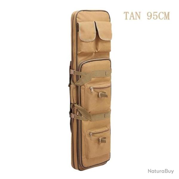 Housse pour carabine avec de nombreux rangements - 95cm Tan