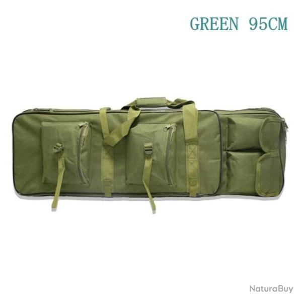 Housse pour carabine avec de nombreux rangements - 95cm Vert