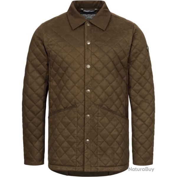 Veste matelass�e Suede Damian Couleur Dark Brown