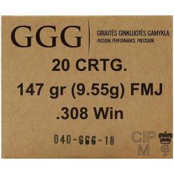 .308 Win. FMJ 9,5g/147grs. (Calibre: .308 Win.)