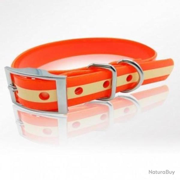 Collier pour chien phosphorescent Stepland - 45 ou 60cm 45 cm / Orang - 45 cm / Orange / 28 mm