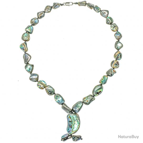 Collier p�pites en nacre abalone paua
