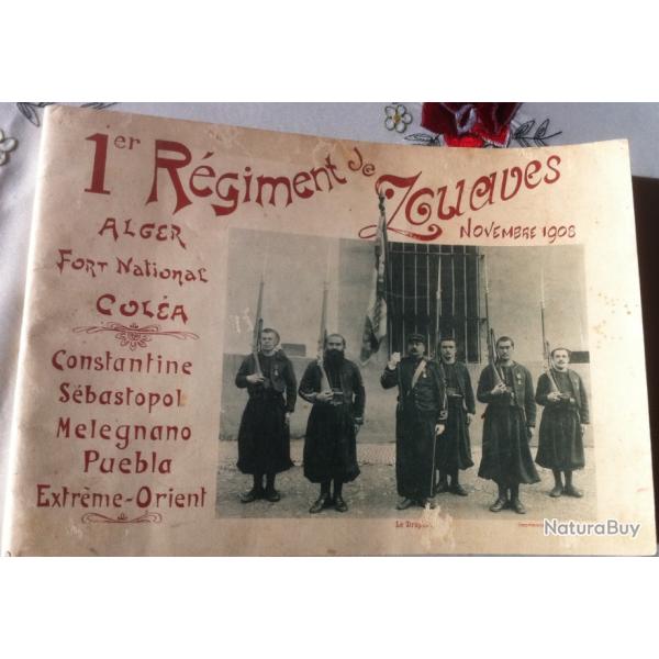 Livre de photos 1er r�giment de zouaves novembre 1908. �tat : Occasion  environ 30 pages photos