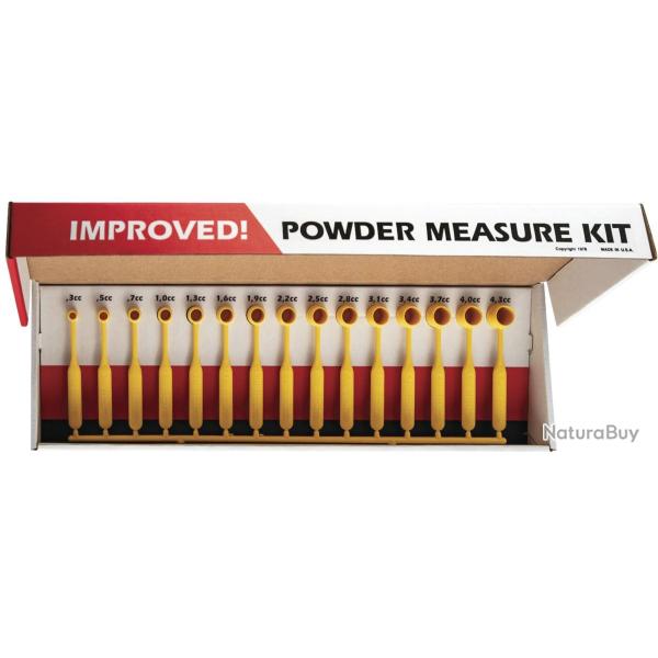 90100 Set de 15 mesurettes � poudre gradu�e de 0,3cc � 4,30cc