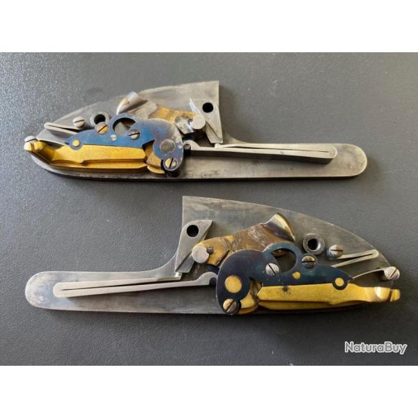 Fusil juxtapos� � platines Artisan Li�geois Calibre 12/70 avec deux paires de canons