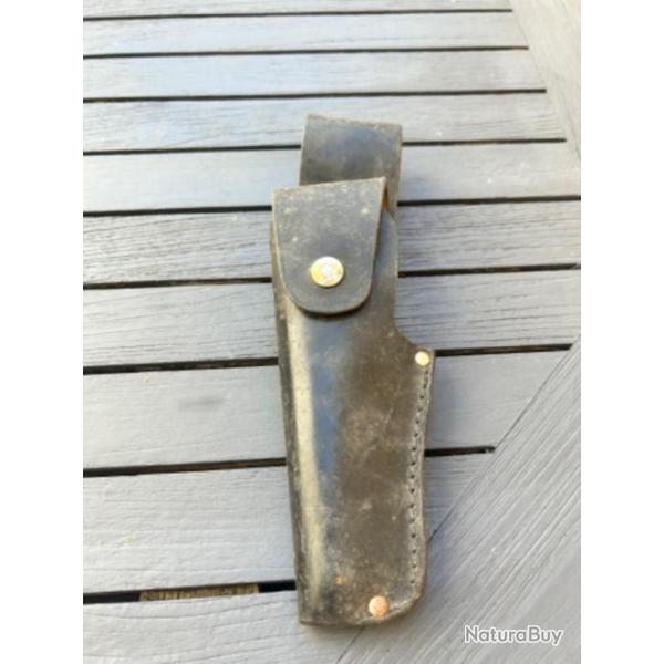 Ancien Holster gendarme  identifier 1950/1960 cuir