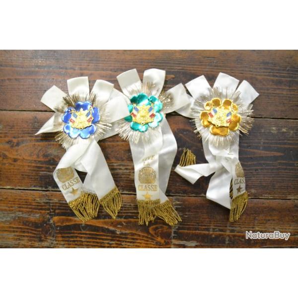 Lot broches vive la classe Honneur et Patrie R�publique Fran�aise conseil de r�vision �coles PARIS