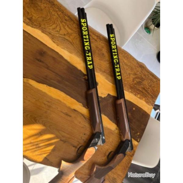 2 autocollants Stickers SPORTING-TRAP pour canon fusil EXPEDITION SOUS 24h GARANTIE