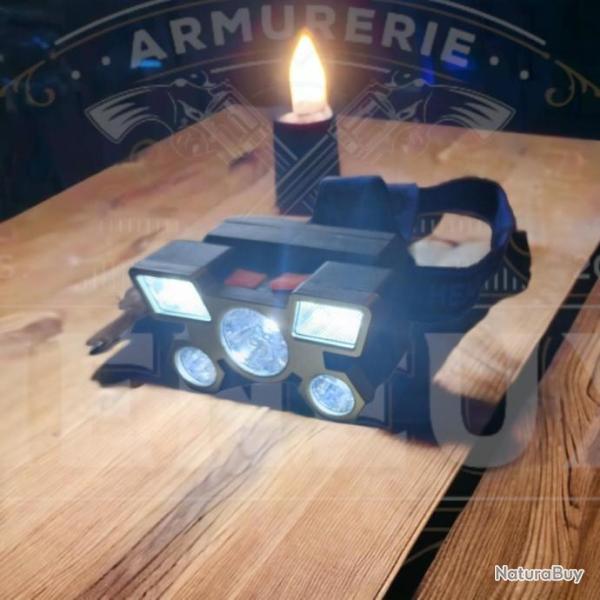 Lampe Led frontale bleu rechargeable