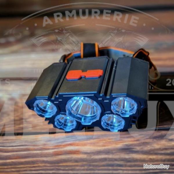 Lampe frontale LED rechargeable avec c�ble lot 1