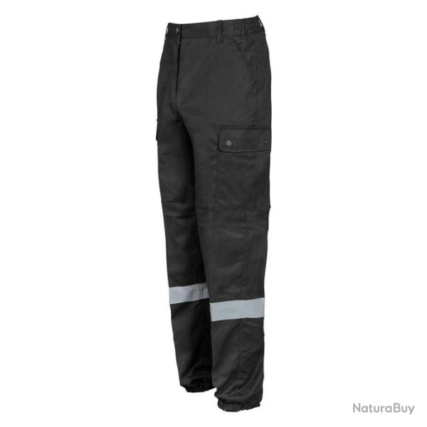 PANTALON SECURITE BANDE RETRO REFLECHISSANTES NOIR