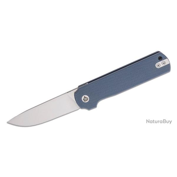 Couteau QSP Lark Gray Manche G10 Lame Acier 14C28N Satin IKBS Linerlock Clip QS144B