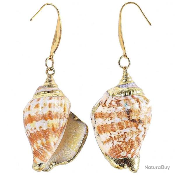 Boucles d'oreilles coquillage luhuanus dor�