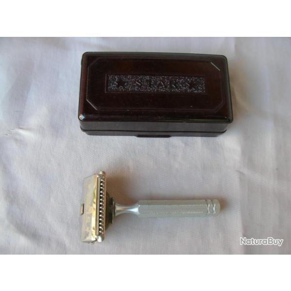 WW1/2 ANGLETERRE US RASOIR " EVER READY " ET BOITE " STAR " ET LAME " STAR " AMERICAINE ANGLAISE