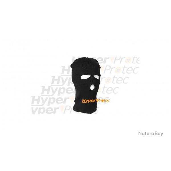 Cagoule noire 3 trous tissus fin - Taille adulte