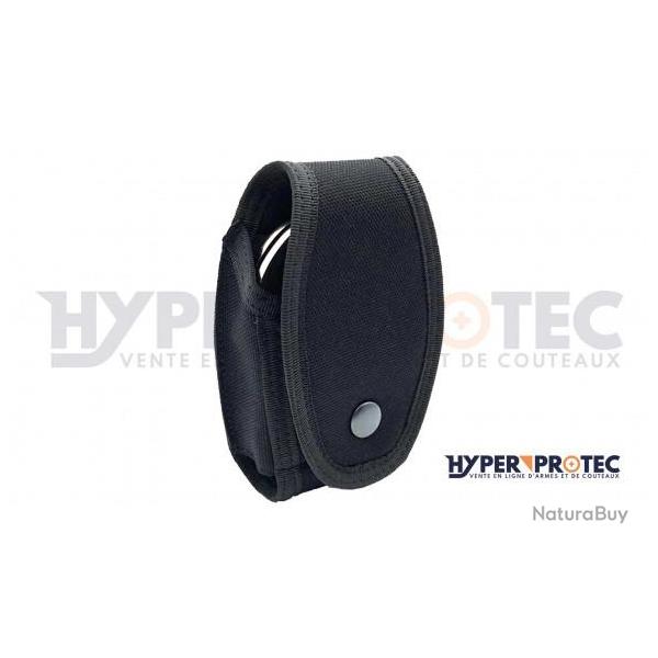 Porte menottes noir avec bouton pression